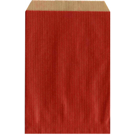 Sachet kraft rouge 12 x 4,5 x 20 cm