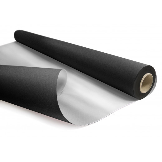 Papier cadeau kraft duo métal noir/argent 69 cm x 50 m