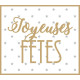 Etiquette cadeaux Joyeuses fêtes 35 mm