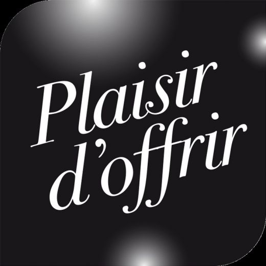 Etiquette cadeaux Plaisir d'offrir noir 33 mm