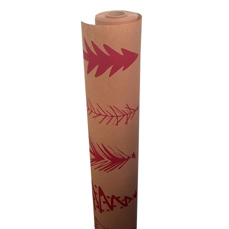 Papier cadeau kraft sapina rouge 70 cm x 50 m